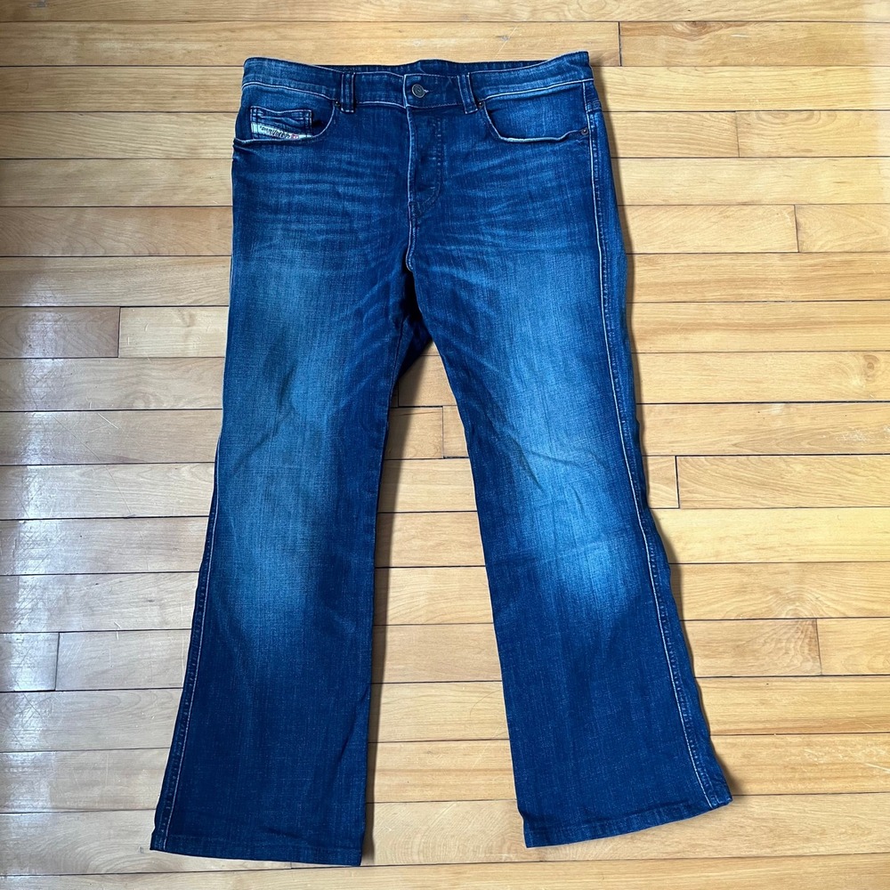 Diesel Industry Mens 31x28 Dark Wash Bootcut Denim Jeans 1998 5 Pocket Slim Fit